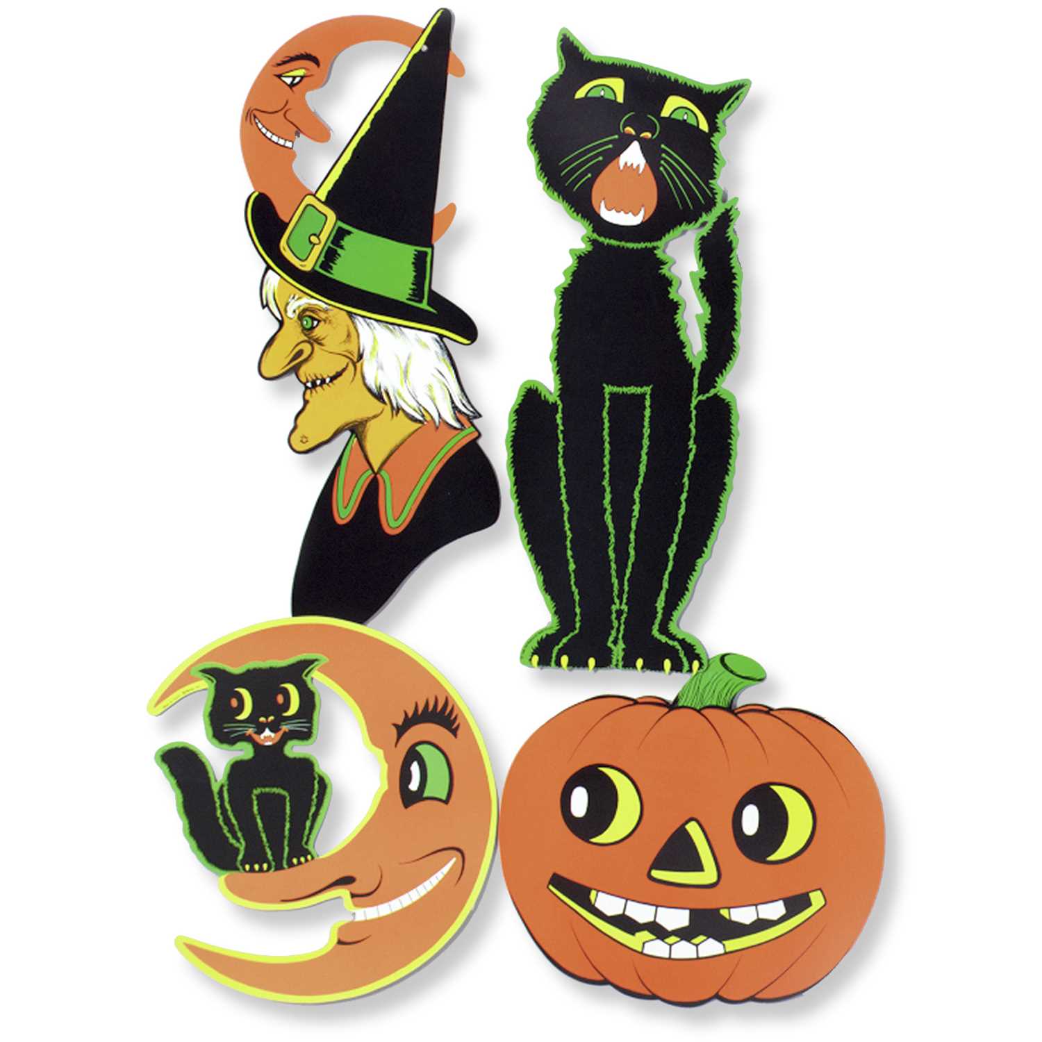 Vintage Halloween Cutouts with Black Cat Designs and Vintage Pumpkins Cutouts Perfect Vintage Halloween Party Decorations and Vintage Halloween Decor! Vintage Halloween Decorations MEGA PACK 